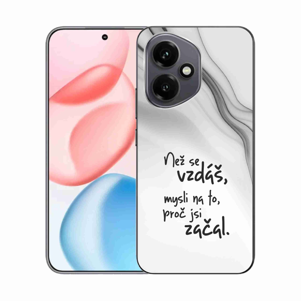 Gélový kryt mmCase na Honor 400 - citát 2 biele pozadie