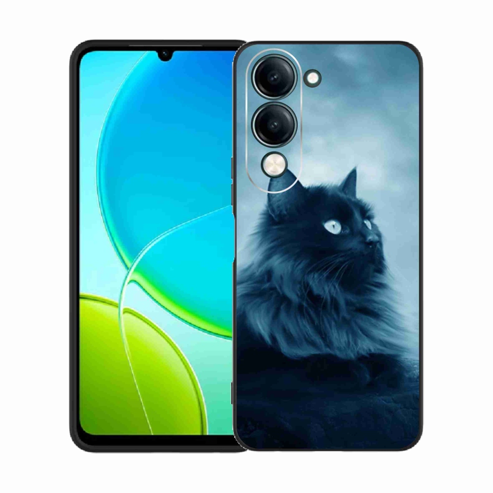 Gélový kryt mmCase na Vivo Y29s 5G - čierna mačka 1