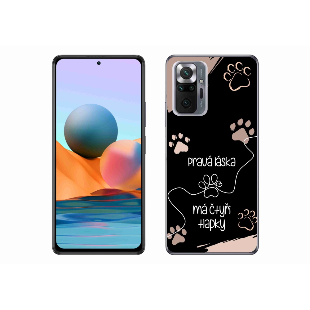Gélový kryt mmCase na Xiaomi Redmi Note 10 Pro - psí motív 1 čierne pozadie