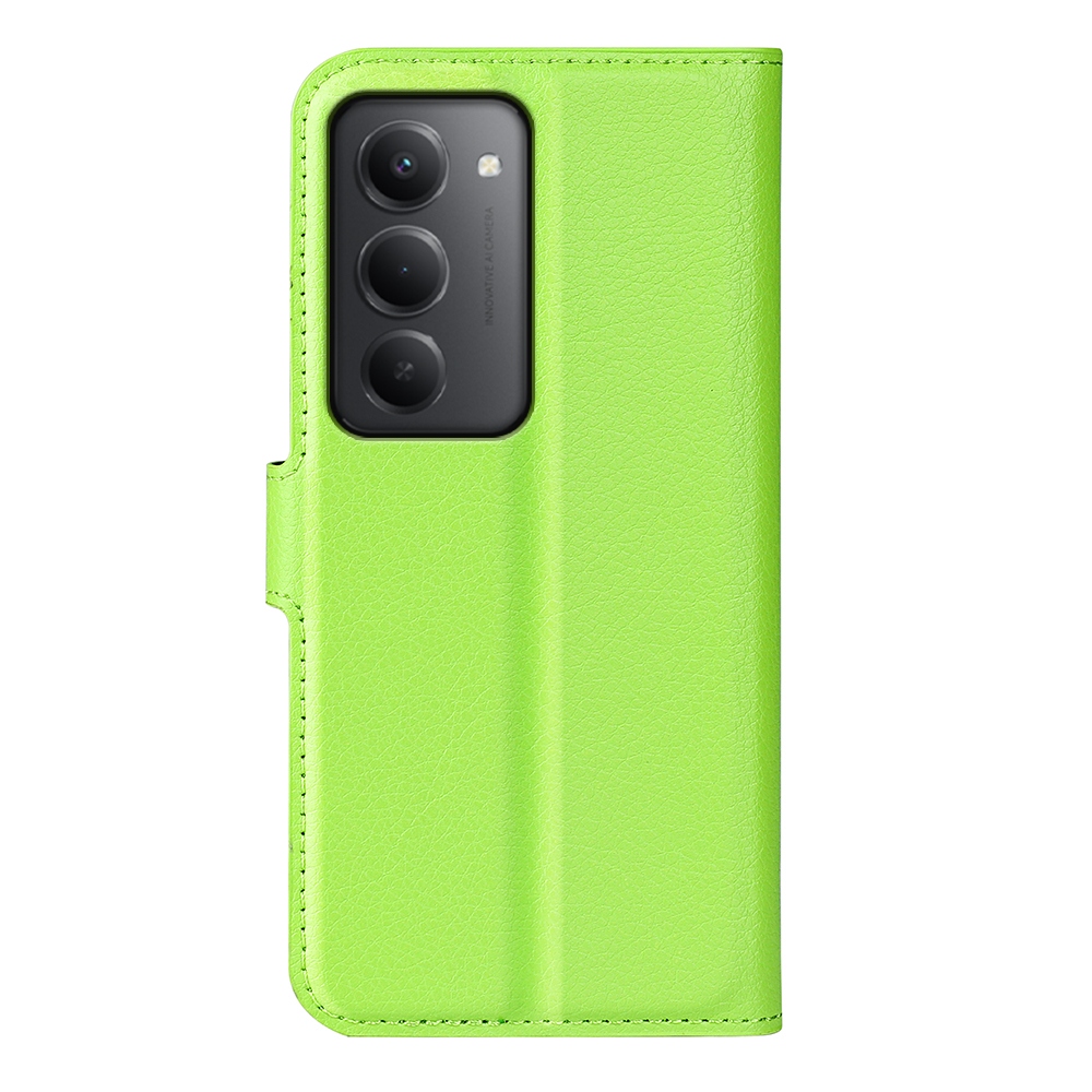 Litchi knižkové púzdro na Xiaomi Redmi 15 4G/5G (171mm) - zelené
