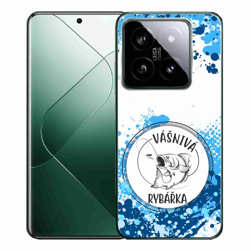 Gélový kryt mmCase na Xiaomi 14 Pro - vášnivá rybárka biele pozadie