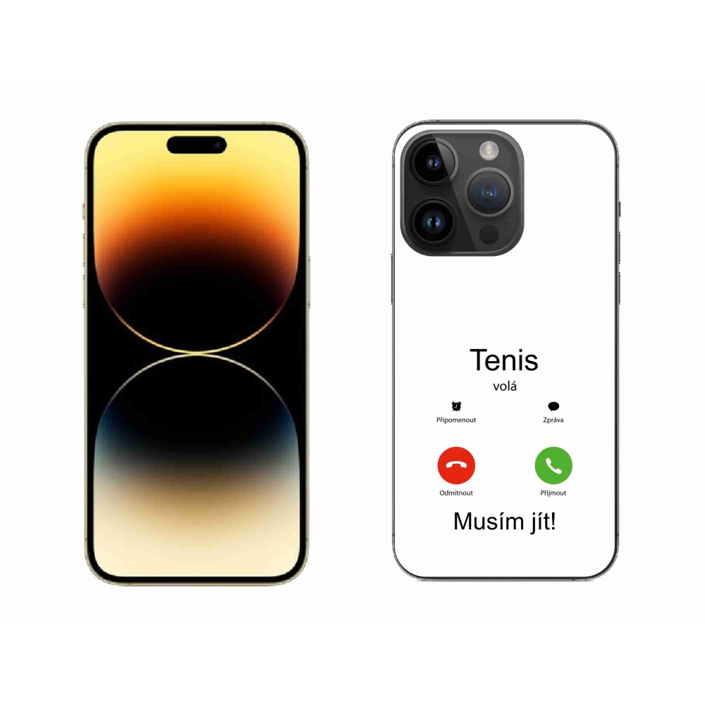 Gélový kryt mmCase na iPhone 14 Pro Max 6.7 - tenis volá biele pozadie