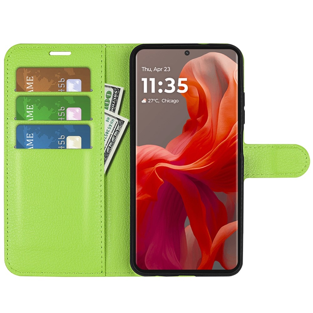 Litchi knižkové púzdro na Motorola Moto G85 5G - zelené