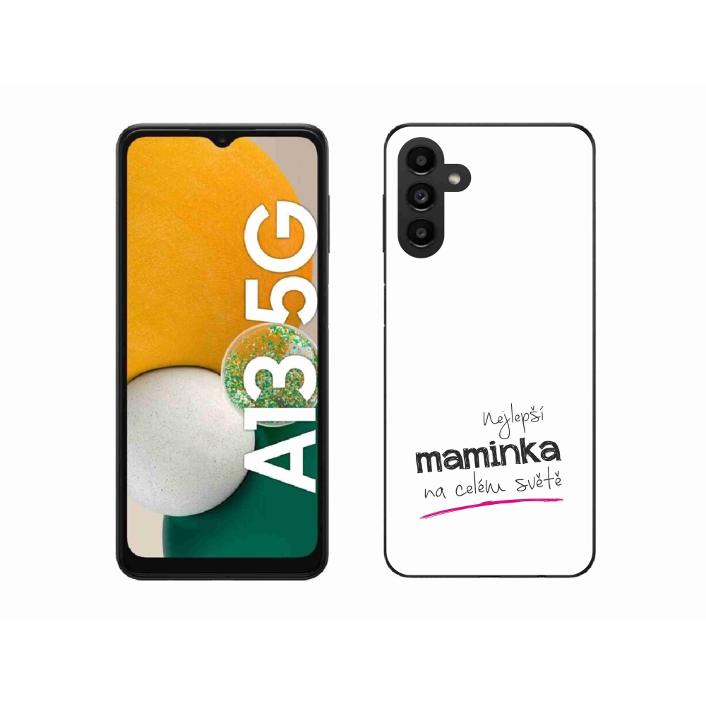Gélový kryt mmCase na Samsung Galaxy A13 5G - najlepšia mamička 4 biele pozadie