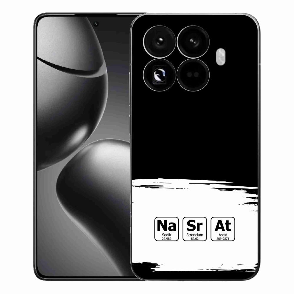 Gélový kryt mmCase na Xiaomi 15T Pro - chemické prvky bieločierne pozadie