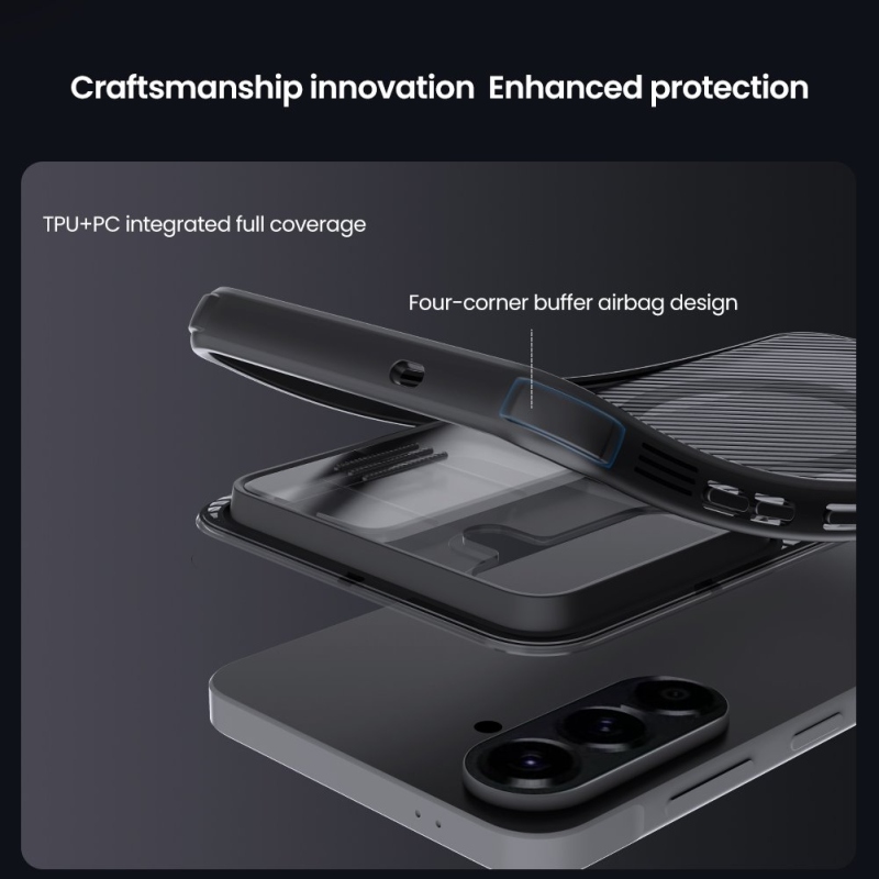 Nillkin CamShield PRO Magnetický zadný kryt pre Samsung Galaxy A57 Transparent Black