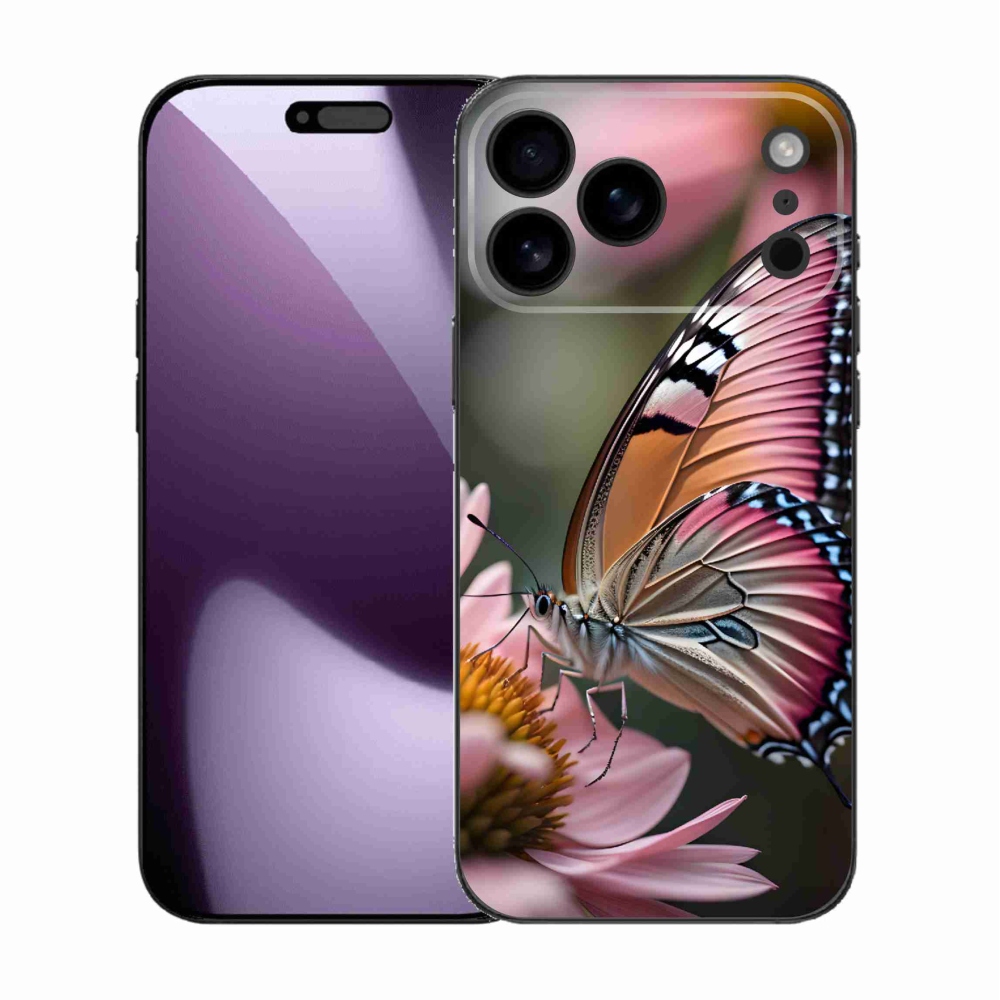 Gélový kryt mmCase na iPhone 17 Pro Max - farebný motýľ