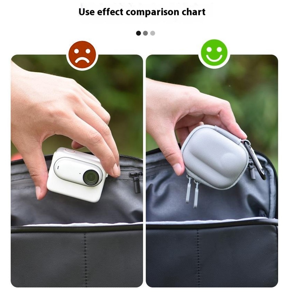 BRDRC ochranné puzdro s karabínou pre Insta360 GO 3S / GO 3 - šedé