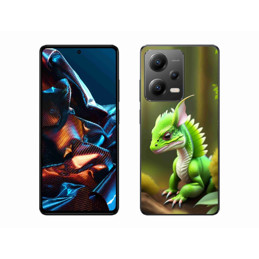 Gélový kryt mmCase na Xiaomi Redmi Note 12 Pro 5G - zelený dráčik