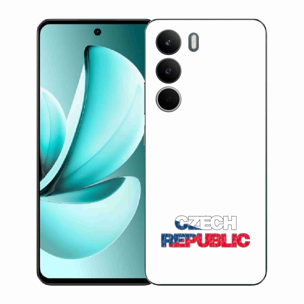 Gélový kryt mmCase na Realme C71 - Czech Republic biele pozadie