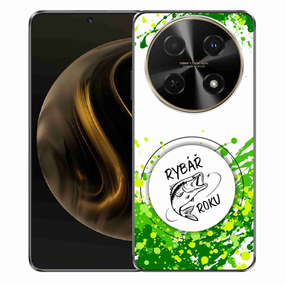Gélový kryt mmCase na Huawei Nova 12i - rybár roku biele pozadie