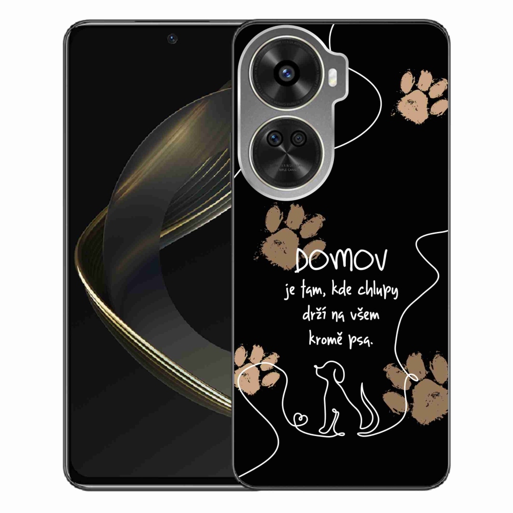 Gélový kryt mmCase na Huawei Nova 12 SE - psí motív čierne pozadie
