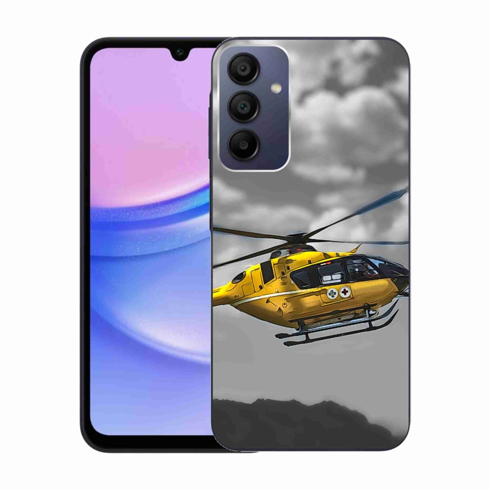 Gélový kryt mmCase na Samsung Galaxy A15 4G/5G - žltá helikoptéra