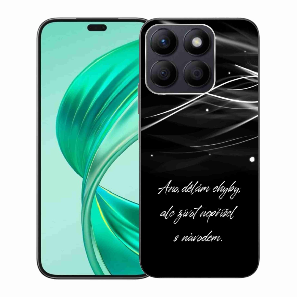 Gélový kryt mmCase na Honor X8b - citát čierne pozadie