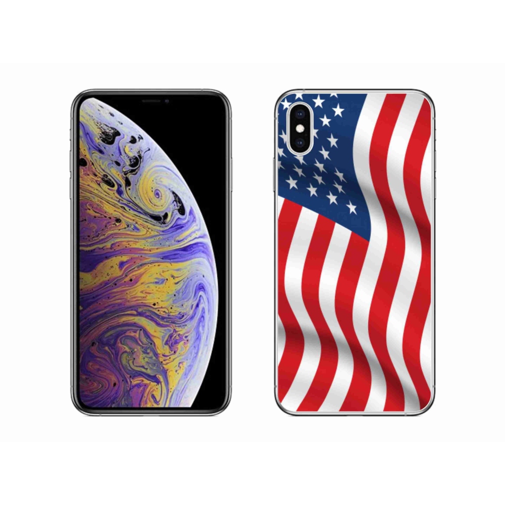 Gélový kryt mmCase na mobil iPhone XS Max - USA vlajka