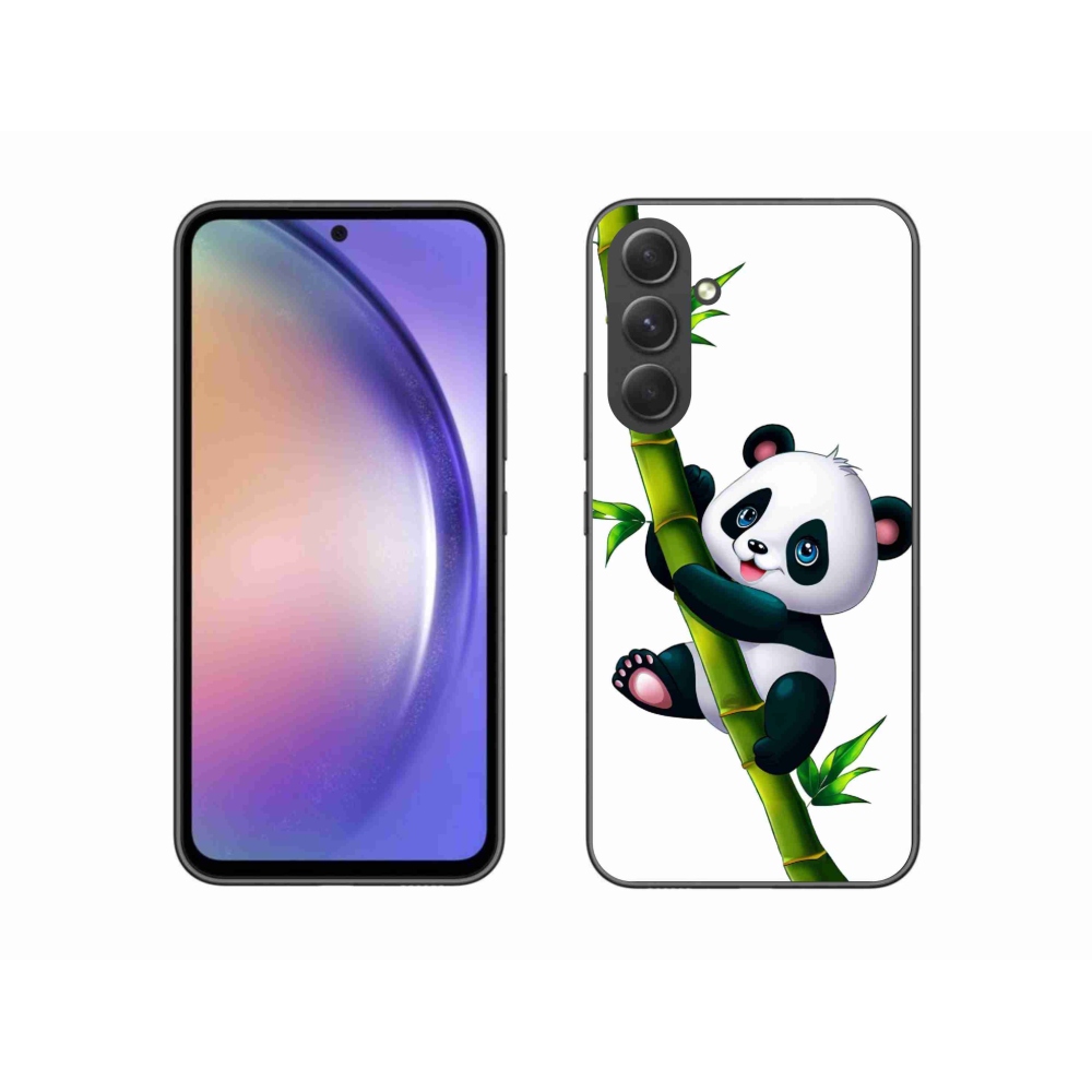 Gélový kryt mmCase na Samsung Galaxy A54 5G - panda na bambuse