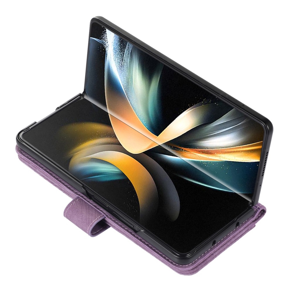 Wallet knižkové púzdro na Samsung Galaxy Z Fold5 5G - fialové