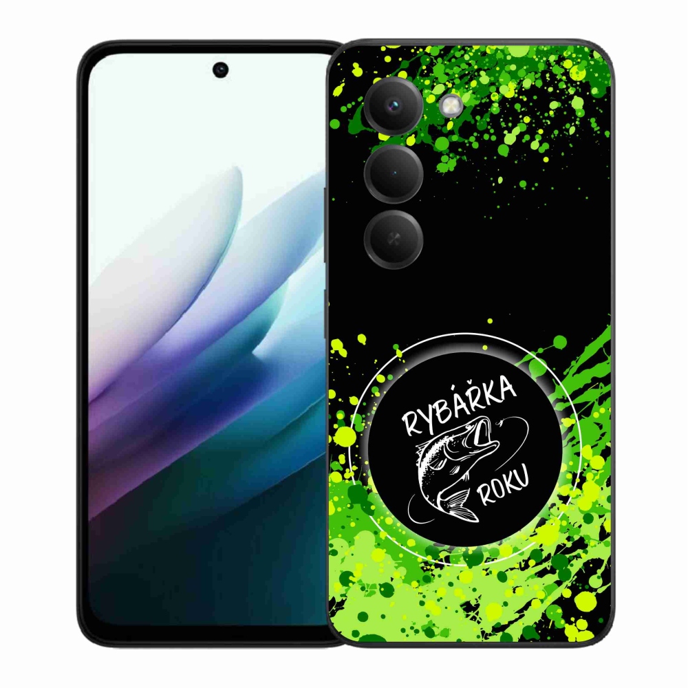 Gélový kryt mmCase na Xiaomi Redmi 15 4G/5G (171mm) - rybárka roku čierne pozadie