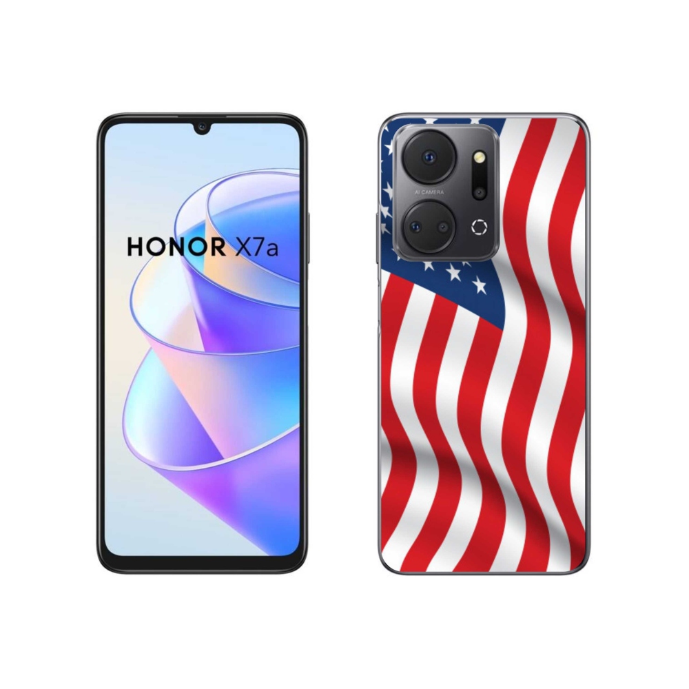 Gélový kryt mmCase na mobil Honor X7a - USA vlajka