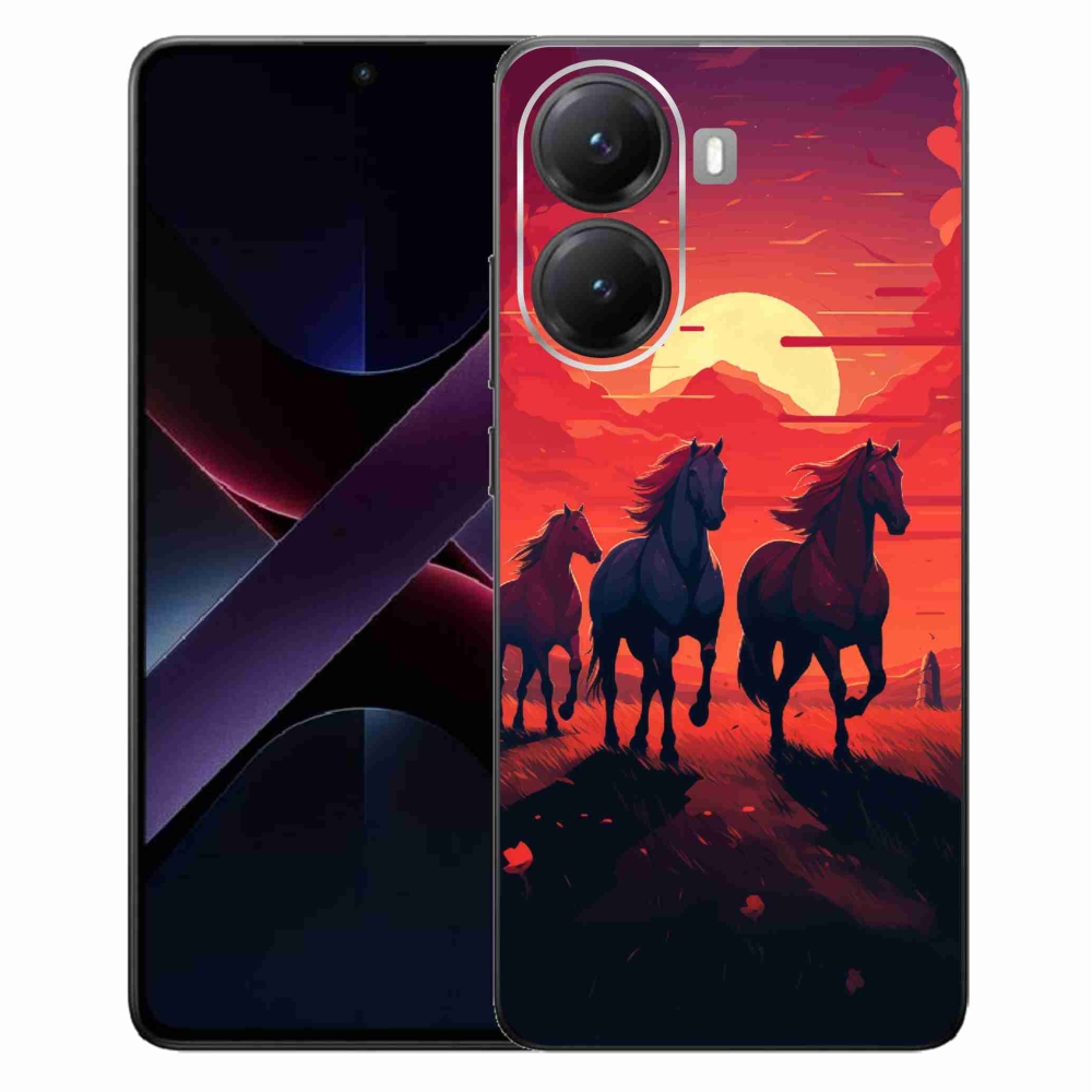Gélový kryt mmCase na Xiaomi Poco X7 Pro 5G - kone a západ slnka