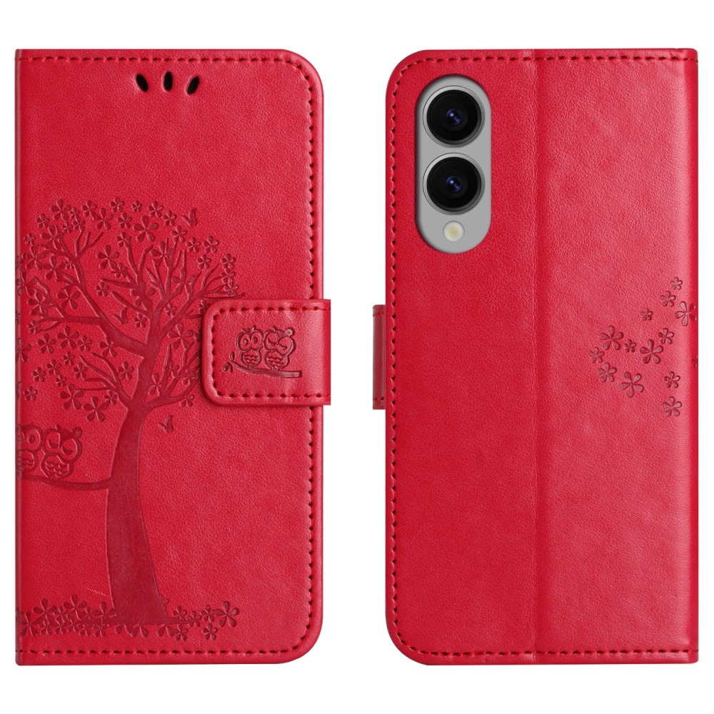 Tree knižkové púzdro na Samsung Galaxy S25 Edge - červené