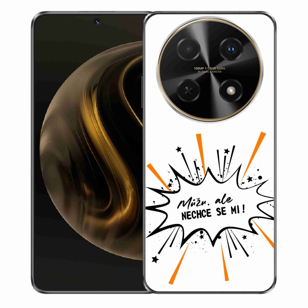 Gélový kryt mmCase na Huawei Nova 12i - vtipný text 11 biele pozadie