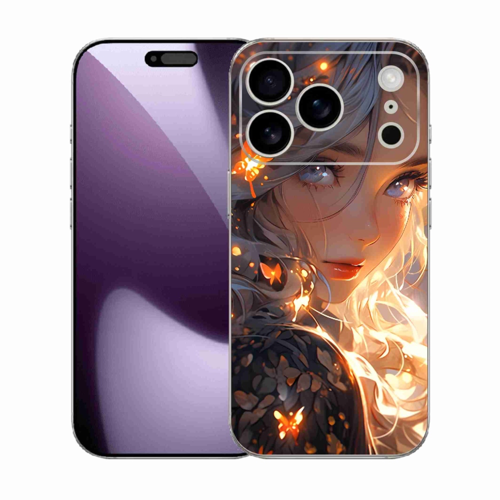 Gélový kryt mmCase na iPhone 17 Pro - dievča a motýle