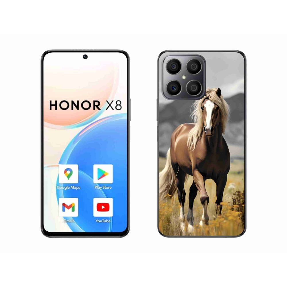 Gélový kryt mmCase na Honor X8 - hnedý kôň 1