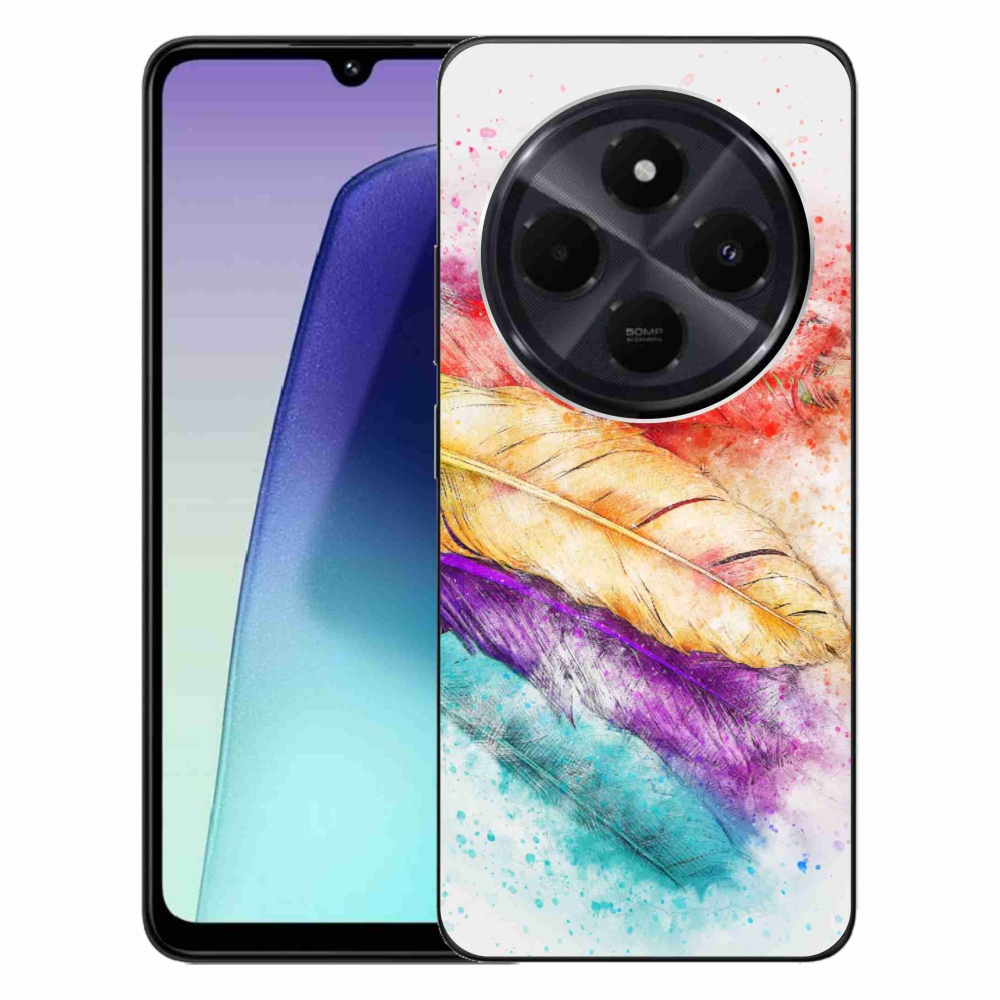 Gélový kryt mmCase na Xiaomi Redmi 14C/Poco C75 - farebné perie