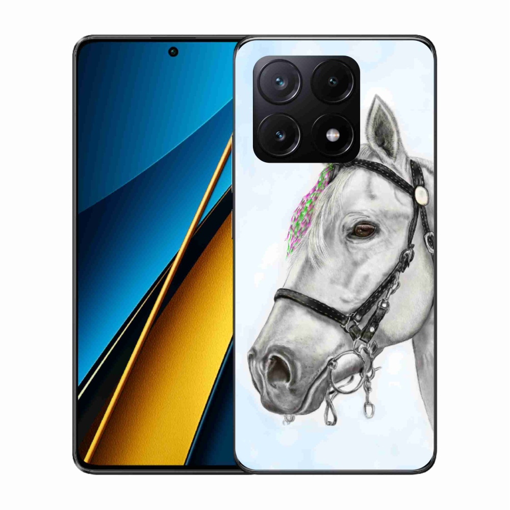 Gélový kryt mmCase na Xiaomi Poco X6 Pro 5G - biely kôň 1