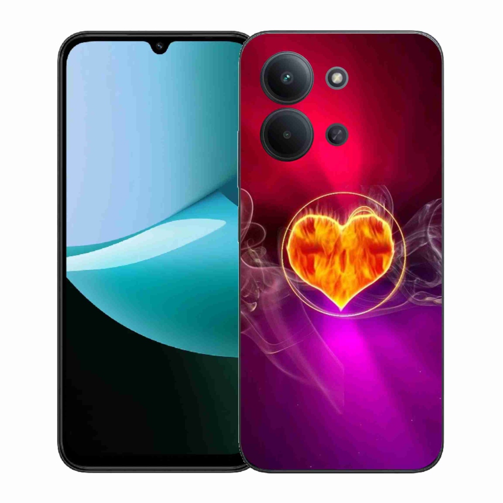 Gélový kryt mmCase na Xiaomi Redmi 15C 4G (171mm)/Poco C85 4G (171mm) - ohnivé srdce