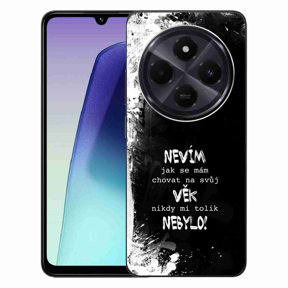Gélový kryt mmCase na Xiaomi Redmi 14C/Poco C75 - vtipný text 14 čierne pozadie