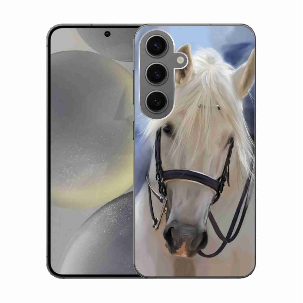Gélový kryt mmCase na Samsung Galaxy S24 - biely kôň