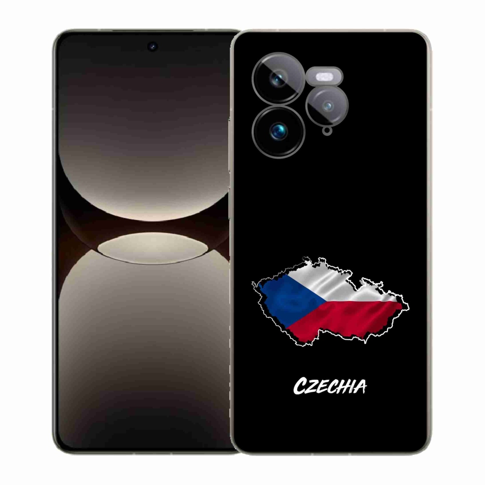 Gélový kryt mmCase na Realme GT 7 Pro 5G - Czechia čierne pozadie