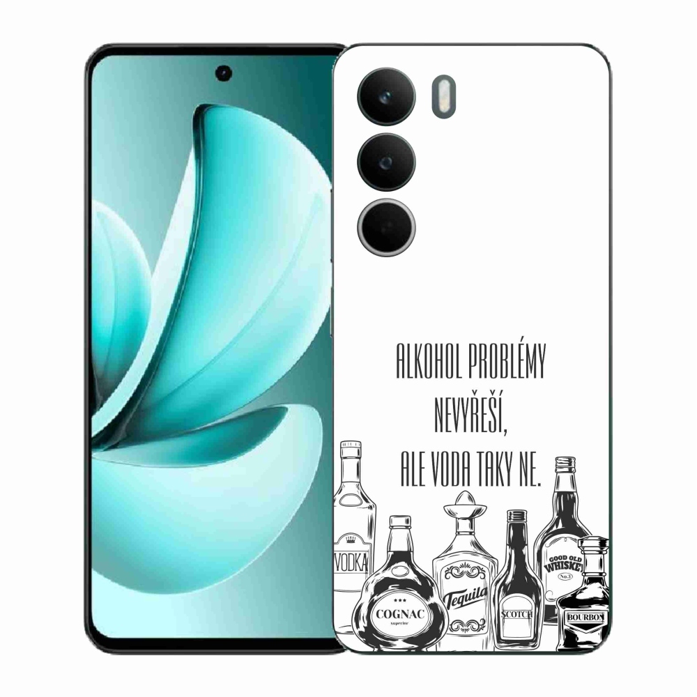 Gélový kryt mmCase na Realme C71 - vtipný text biele pozadie