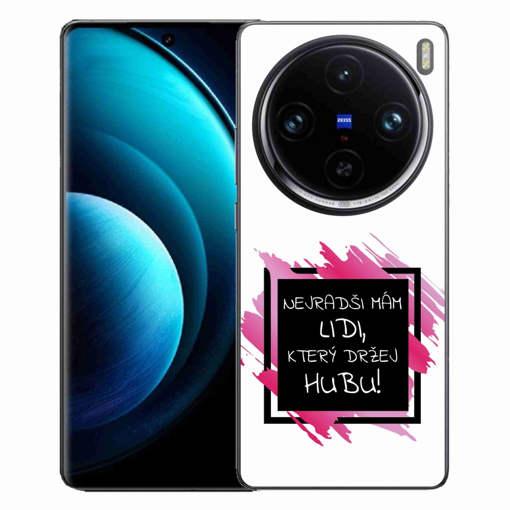 Gélový kryt mmCase na Vivo X100 Pro 5G - vtipný text 7 čiernobiele pozadie