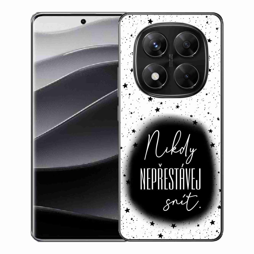 Gélový kryt mmCase na Xiaomi Redmi Note 14 Pro 5G/Poco X7 5G - citát 1 čiernobiele pozadie