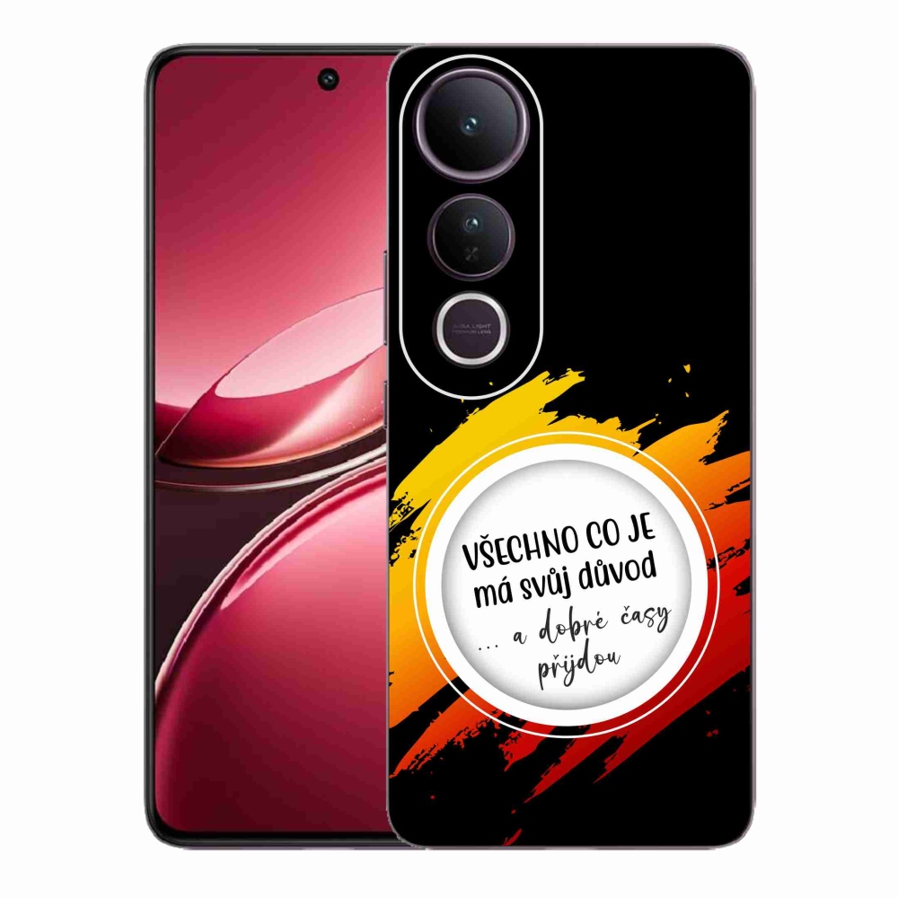 Gélový kryt mmCase na Vivo V50 Lite 4G/5G - citát 3 čierne pozadie