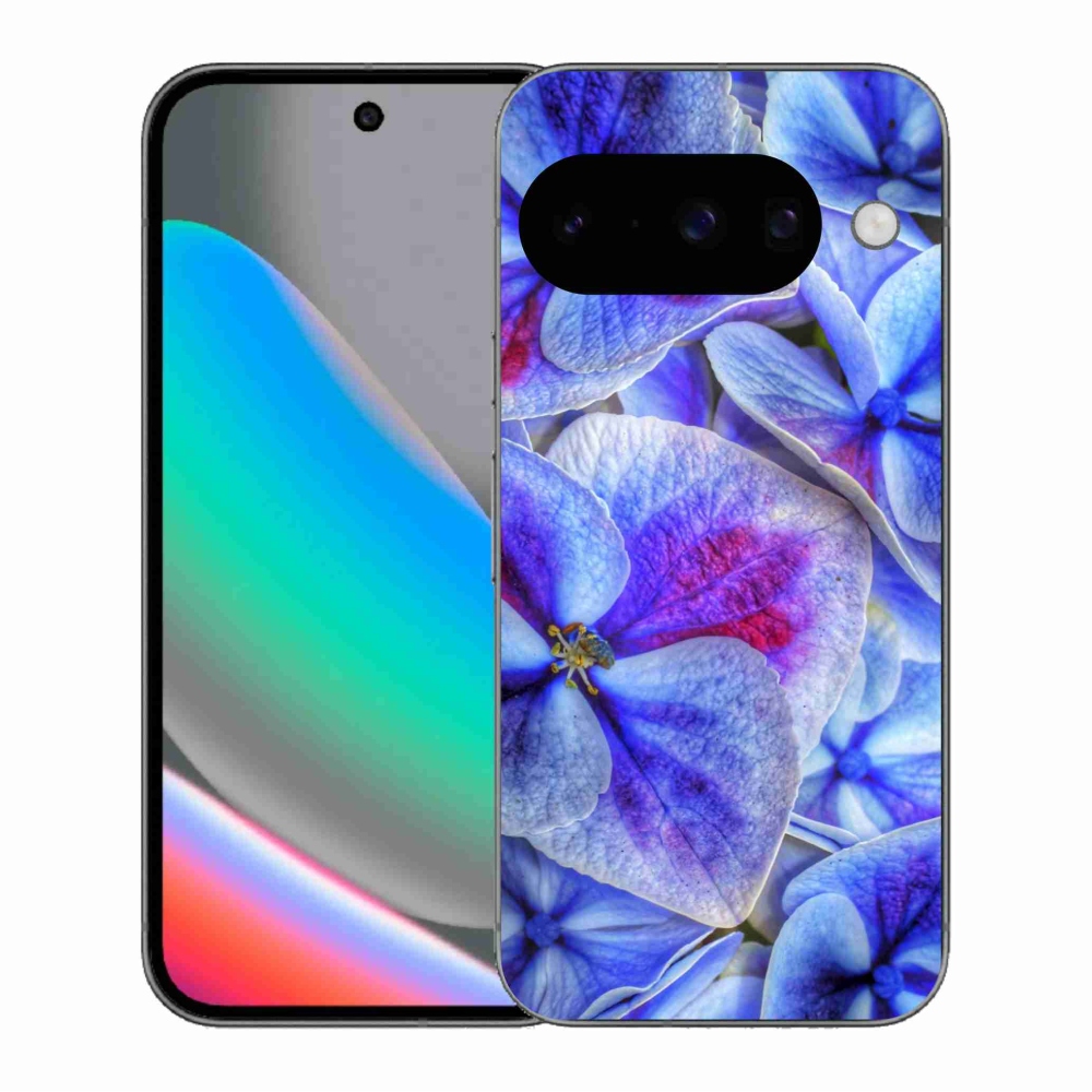 Gélový kryt mmCase na Google Pixel 10 - modré kvety 1