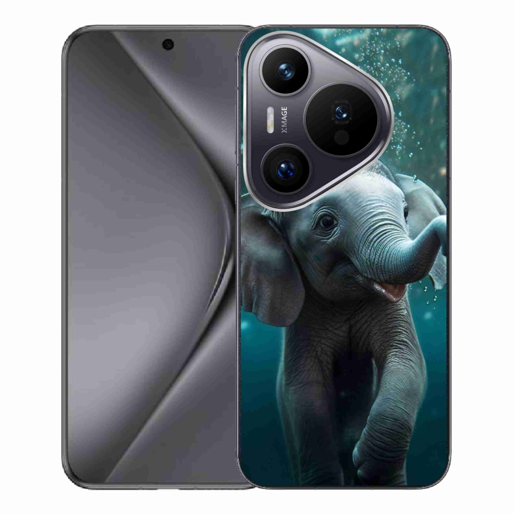 Gélový kryt mmCase na Huawei Pura 70 Pro - sloník pod vodou