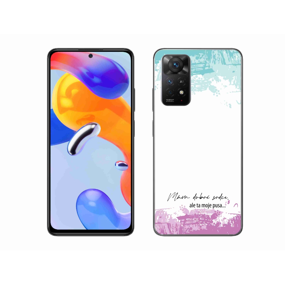 Gélový kryt mmCase na Xiaomi Redmi Note 11 Pro 4G/5G - vtipný text 3 biele pozadie
