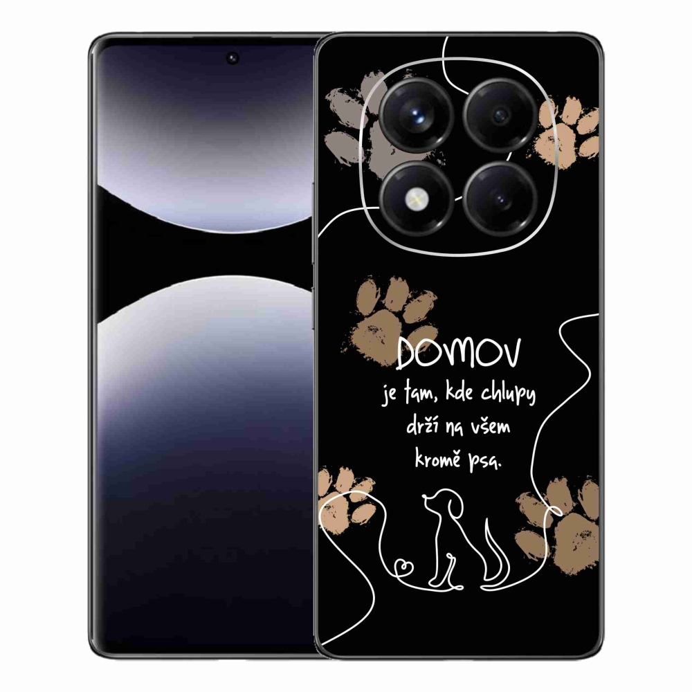 Gélový kryt mmCase na Xiaomi Redmi Note 14 Pro - psí motív čierne pozadie