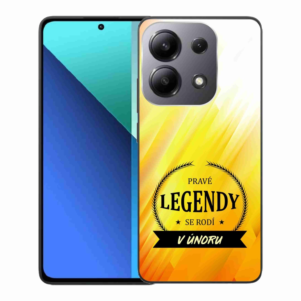 Gélový kryt mmCase na Xiaomi Redmi Note 13 - legendy vo februári žlté pozadie