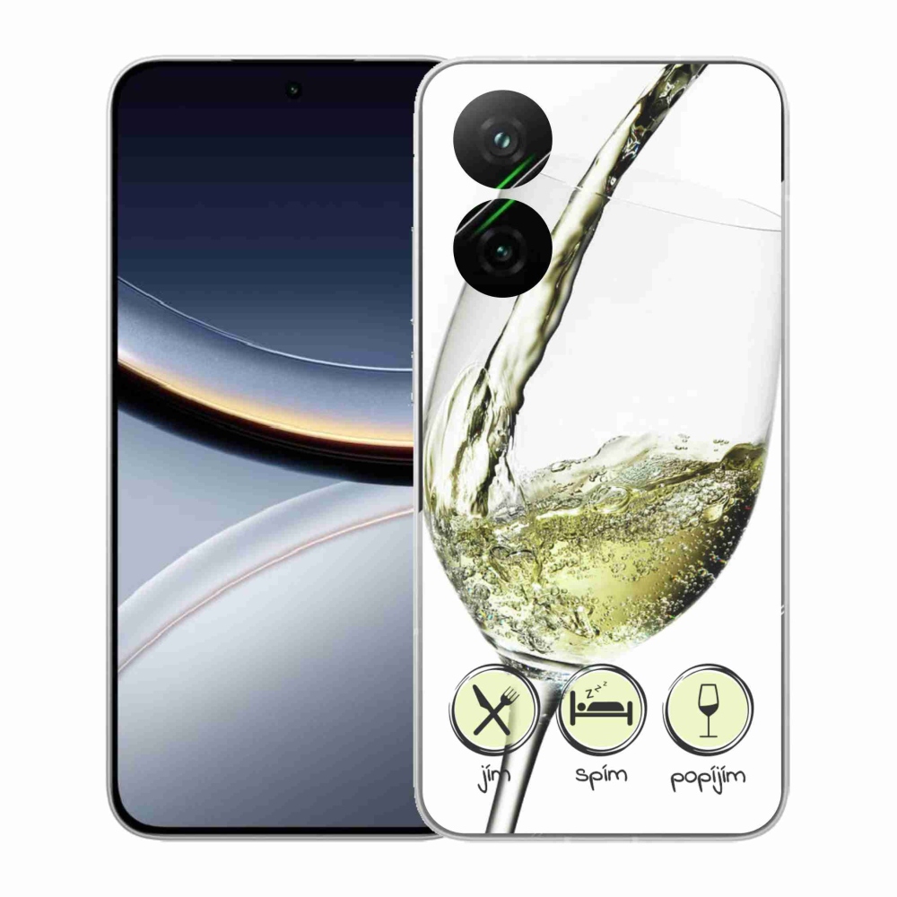 Gélový kryt mmCase na Xiaomi Poco F7 5G - pohár vína bielej