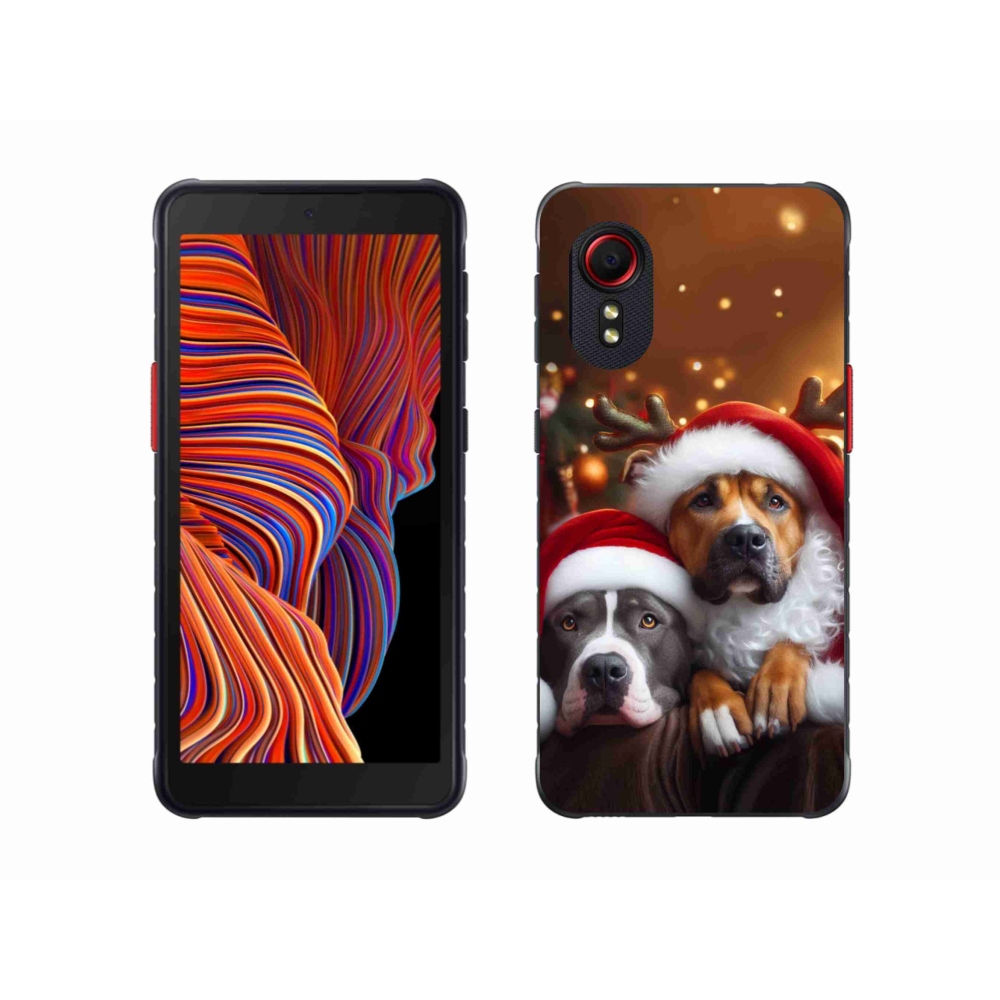 Gélový kryt mmCase na Samsung Galaxy Xcover 5 - vianočné psy