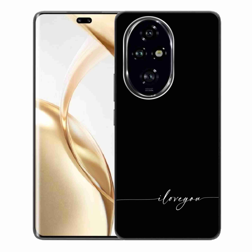 Gélový kryt mmCase na Honor 200 Pro 5G - I love you čierne pozadie