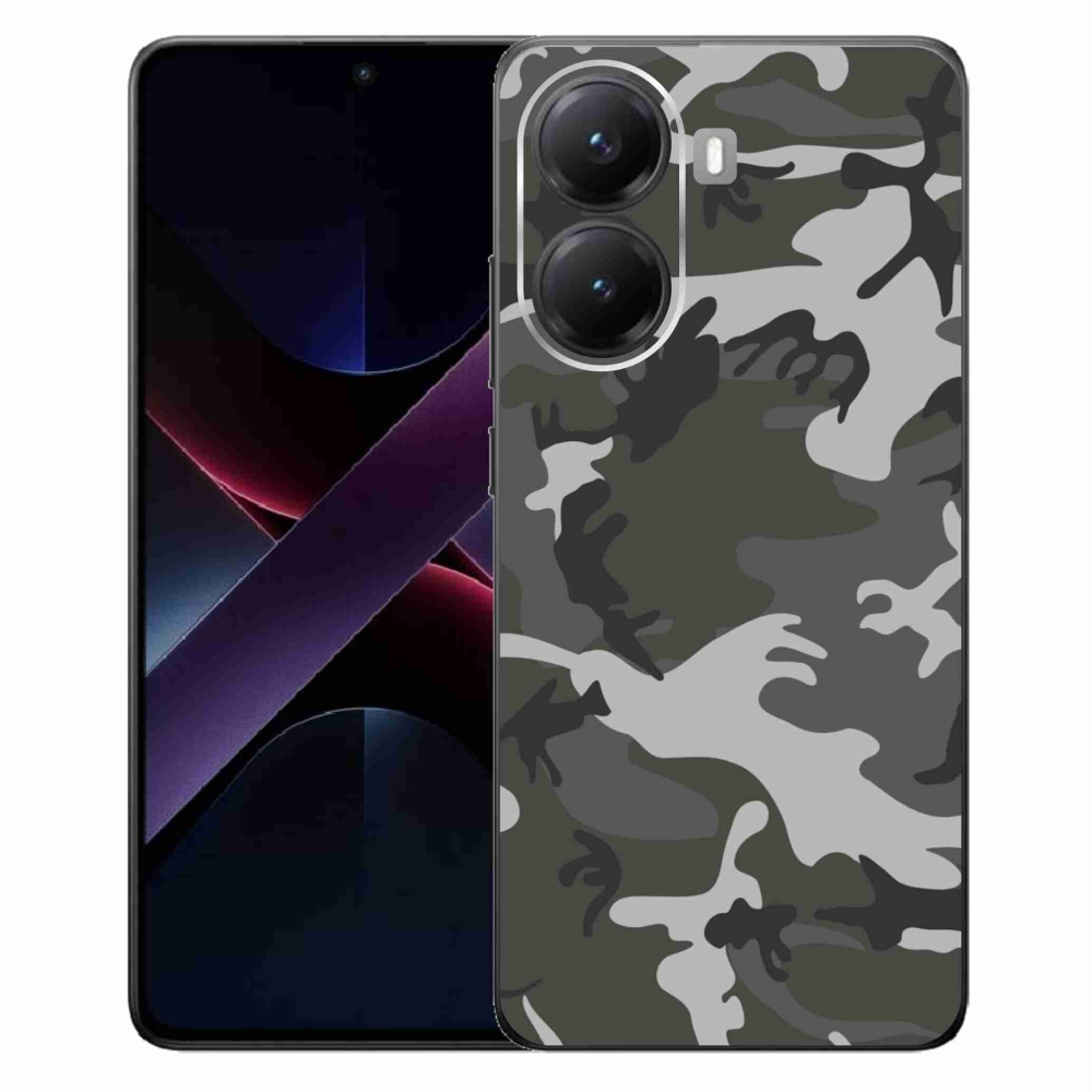 Gélový kryt mmCase na Xiaomi Poco X7 Pro 5G - maskáčový vzor
