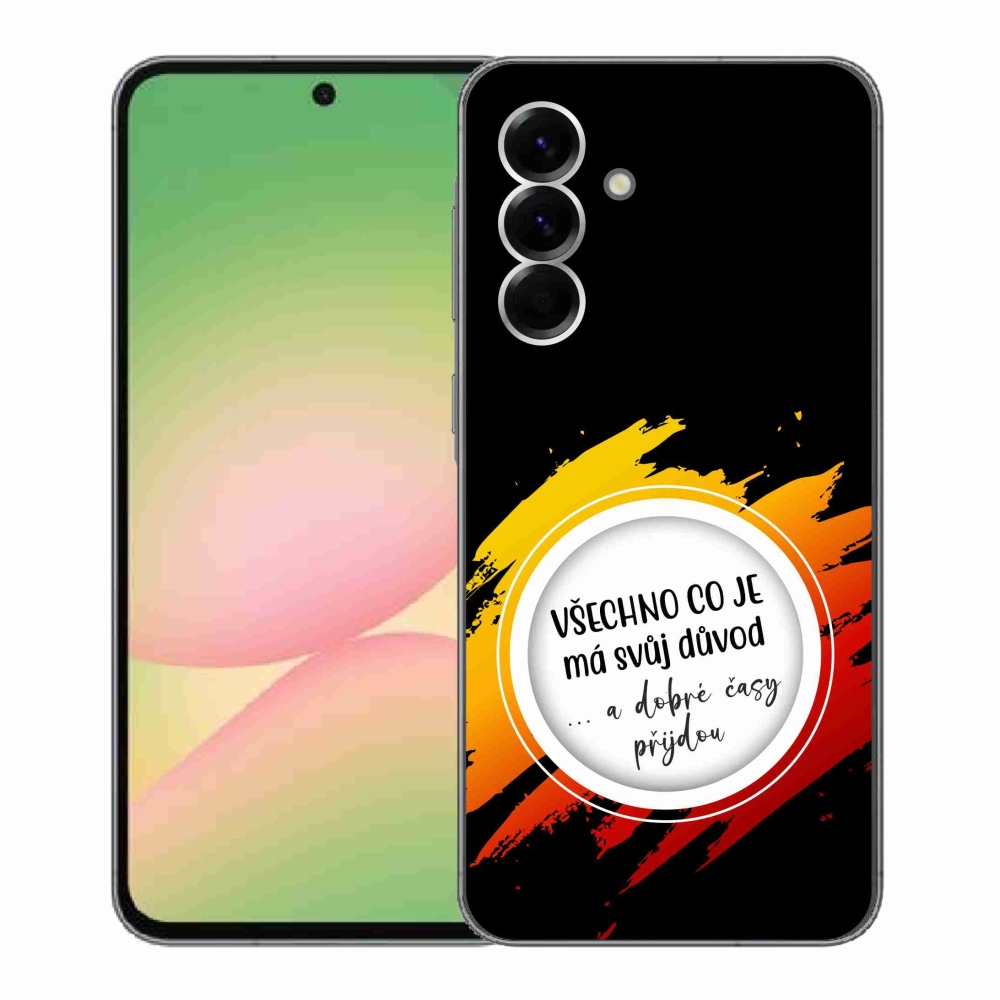 Gélový kryt mmCase na Samsung Galaxy A56 5G - citát 3 čierne pozadie