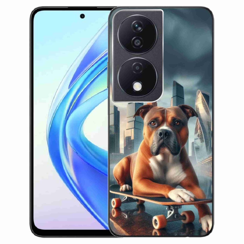 Gélový kryt mmCase na Honor X7b/Honor 90 Smart - pes na skateboarde