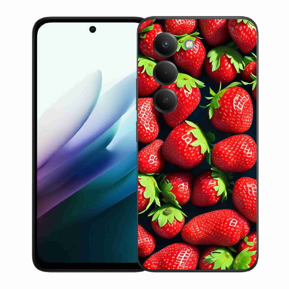 Gélový kryt mmCase na Xiaomi Redmi 15 4G/5G (171mm) - jahody